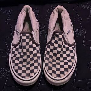 Vans Black and White Checkered Slip-Ons